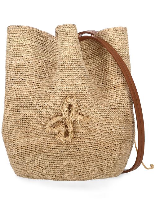 Beige appliqué logo bag RUSLAN BAGINSKIY | BBCT036THEHANATURAL STRAW BEIGE